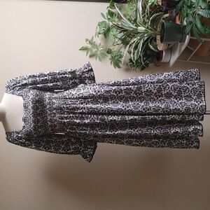 NWTs LALIBELA Long Dress Black and White Print Size S